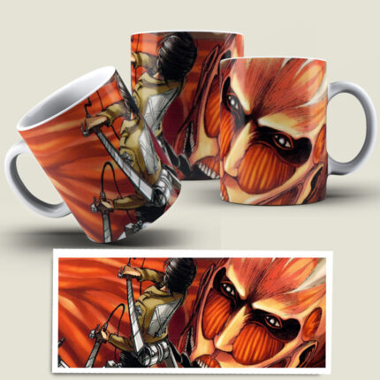 Caneca Eren vs Titã Colossal 325ml - Attack on Titan