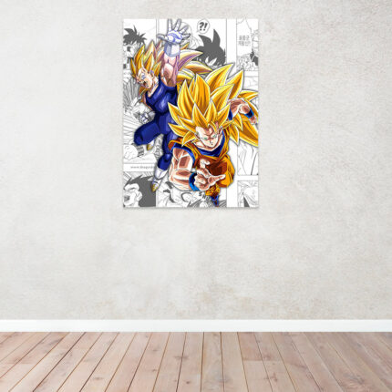 Quadro Goku e Vegeta SSJ3 20x30cm – Dragon Ball Z
