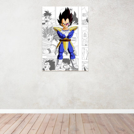 Quadro Vegeta SSJ 20x30cm – Dragon Ball Z Arte Oficial