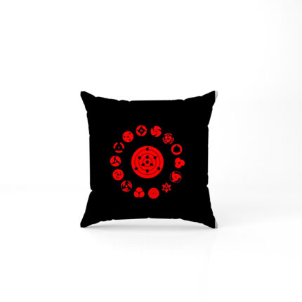 Almofada Sharingans 40x40cm – Naruto Uchiha Geek